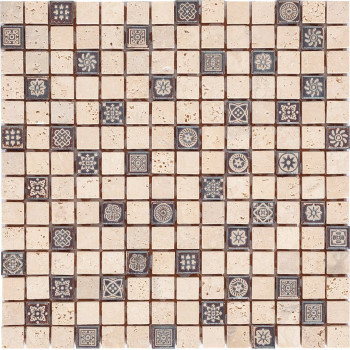 Milan-2 Мозаика из керамики и мрамора Bonaparte 305x305 мм