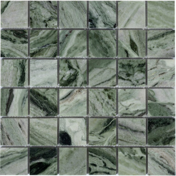 Onice Verde oliva POL 48x48x7 Мраморная мозаика Caramelle 305x305 мм