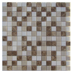 Mix White Cream 20-6P Мраморная мозаика Философия мозаики 305x305 мм