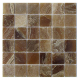 Caramel Onyx 48-8P Мозаика из оникса Философия мозаики 305x305 мм