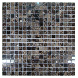 Emperador Dark 15-4P Мраморная мозаика Философия мозаики 305x305 мм