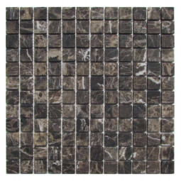 Emperador Dark 23-4T Мраморная мозаика Философия мозаики 300x300 мм