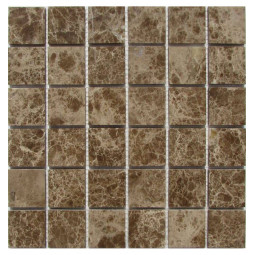 Emperador Light 48-6P Мраморная мозаика Философия мозаики 305x305 мм