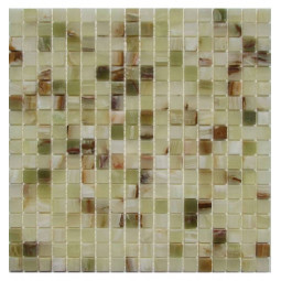 Onyx Jade Verde 15-6P Мозаика из оникса Философия мозаики 305x305 мм