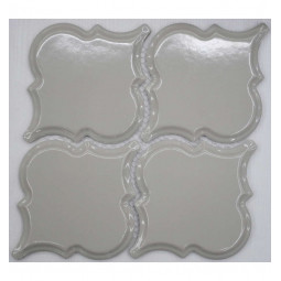 Porcelain Arabesko Bevel Light Grey 160 Керамическая мозаика Философия мозаики 218x218 мм