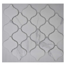 Porcelain Arabesko Carrara 74 Керамическая мозаика Философия мозаики 246x280 мм